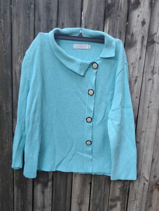 Willow Sweaters - Willow Aqua Button-Front Women's Cardigan